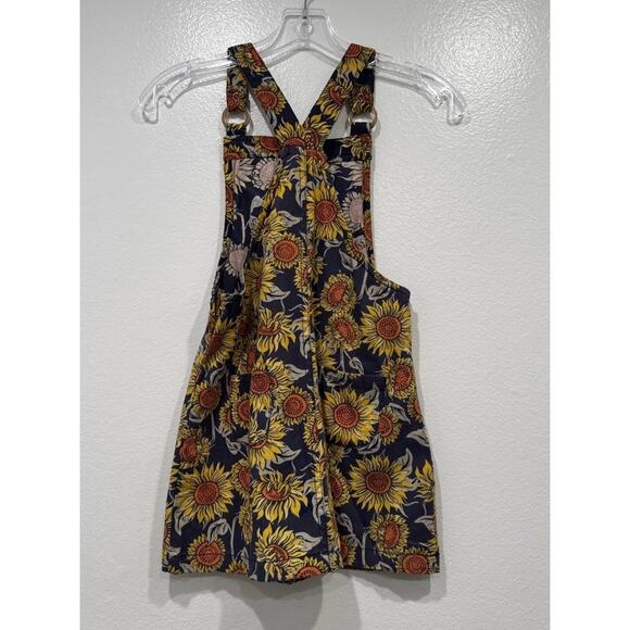 Cynthia Rowley Sunflower Print Overall Dress Girls Size 7 Colorful Fun Artsy - Picture 6 of 9